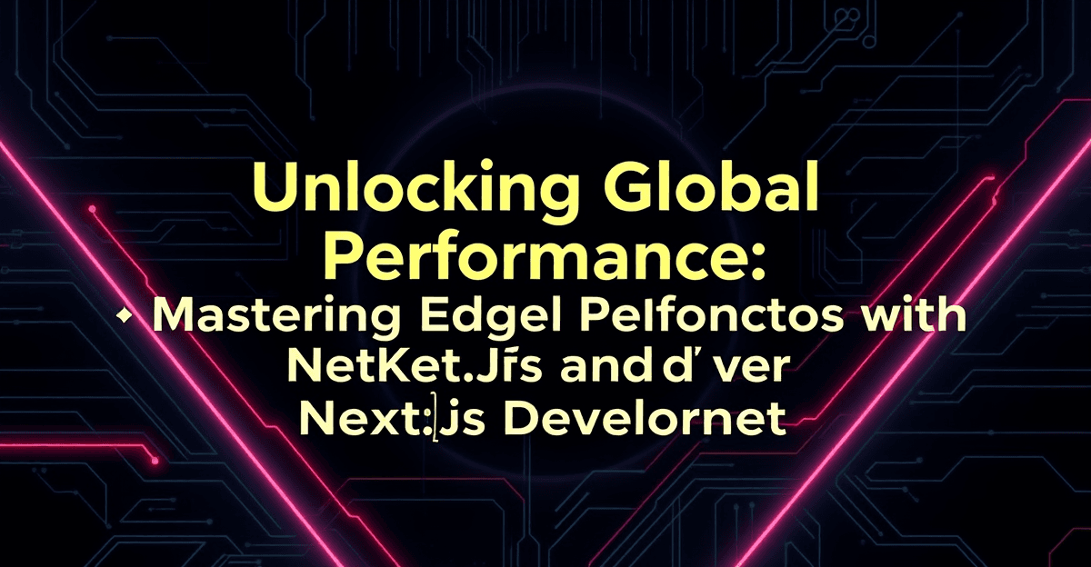 Unlocking Global Performance: Mastering Edge Functions with Next.js and Vercel