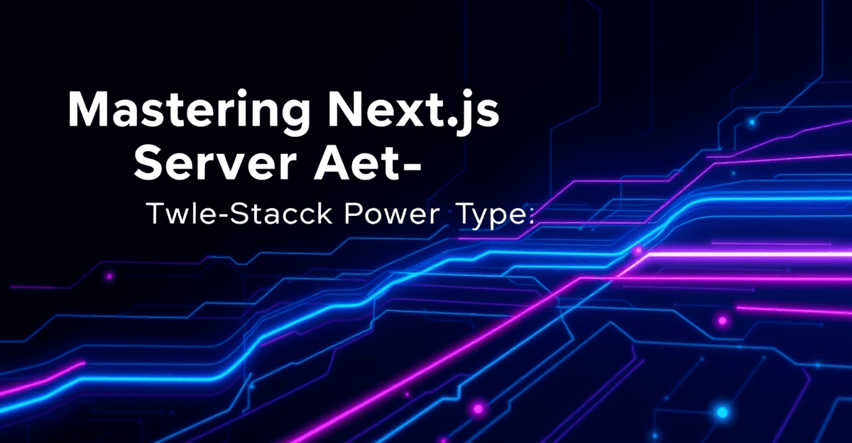 Mastering Next.js Server Actions: Full-Stack Power with Type-Safe Apps