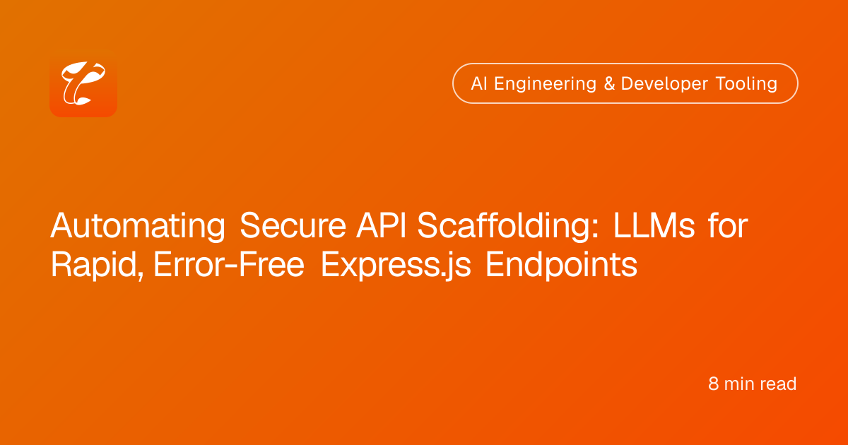 Automating Secure API Scaffolding: LLMs for Rapid, Error-Free Express.js Endpoints