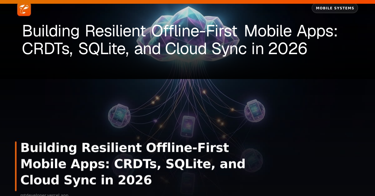 Building Resilient Offline-First Mobile Apps: CRDTs, SQLite, and Cloud ...
